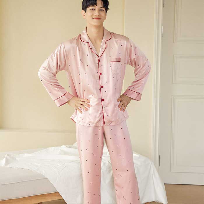 200998 남자잠옷 잠옷세트 폴리 잠옷 긴팔잠옷 파자마 홈웨어